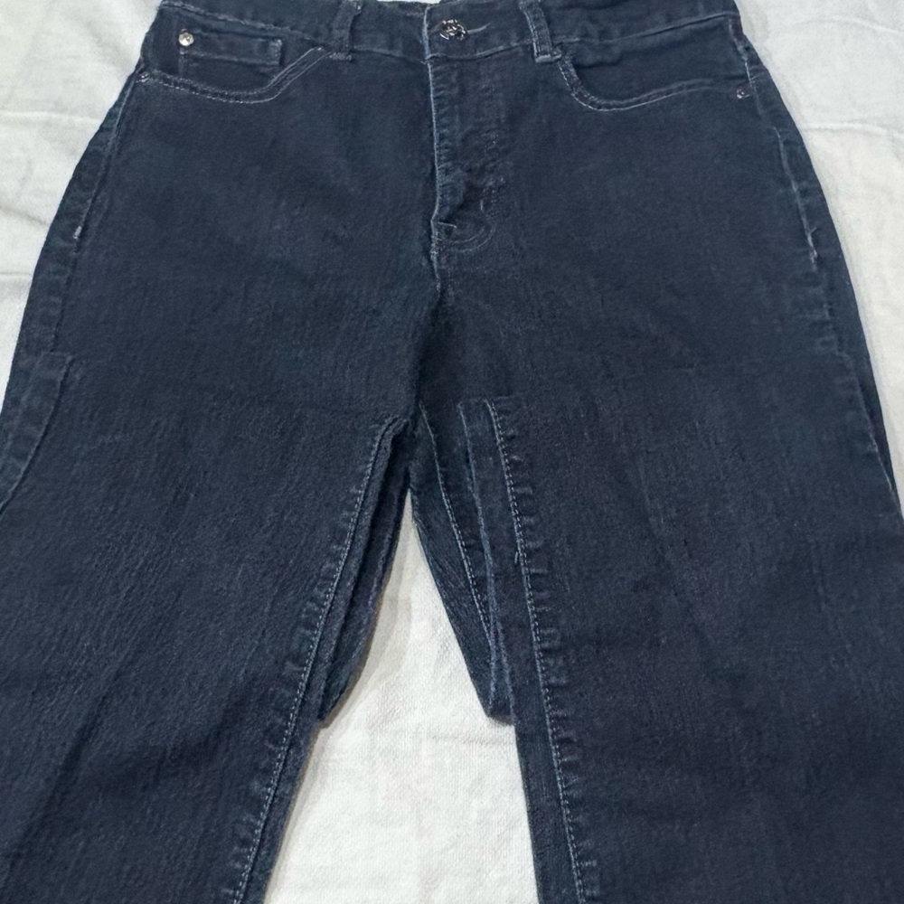 Nine West Y2K Wide Leg Trouser Jeans 10/29 Dark Wash 2000s - Picture 11 of 14